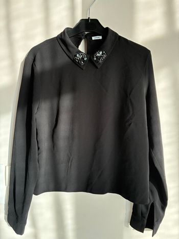 Blouse hiver femme col et perles