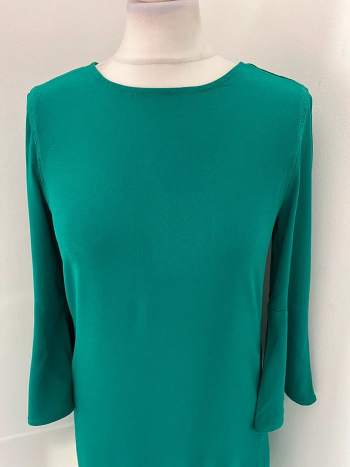 Robe verte manches évasées Sandro S - photo numéro 3