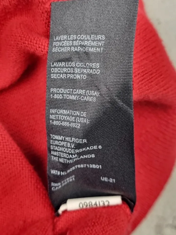 Pull col V Tommy Hilfiger rouge, S Hommes - photo numéro 8