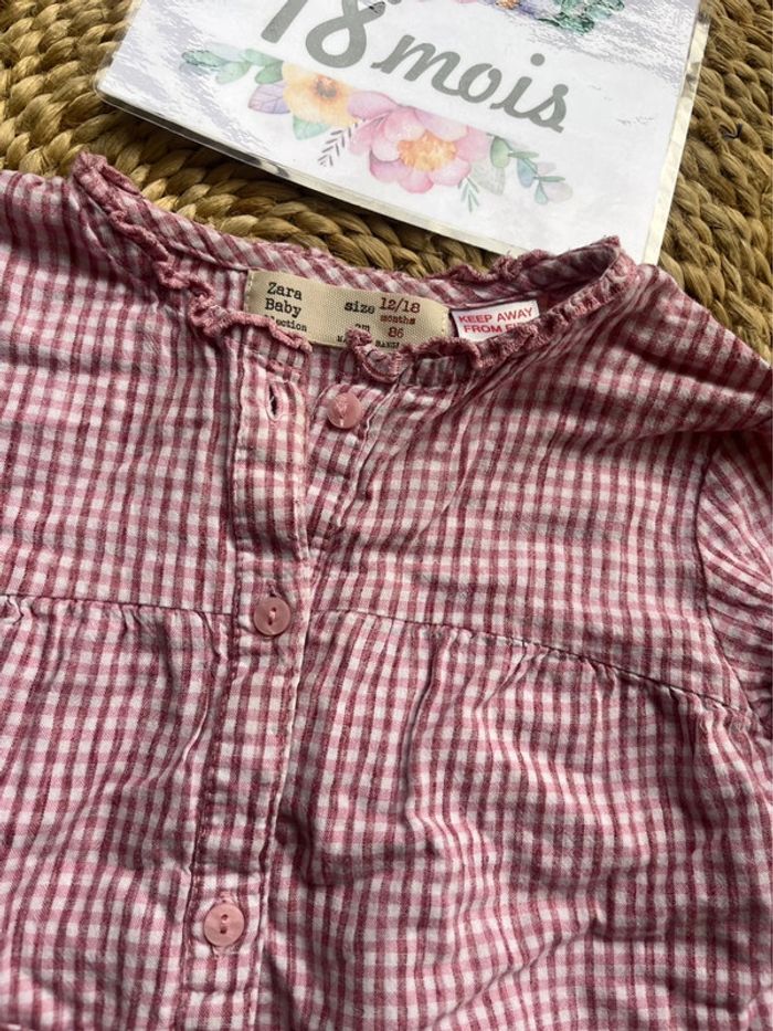 Chemise vichy Zara 18 mois - photo numéro 2