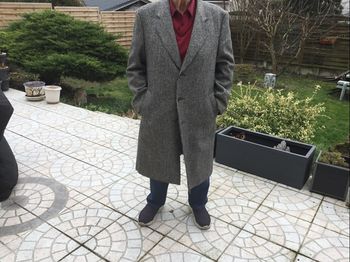 Manteau pour homme en pure laine taille L