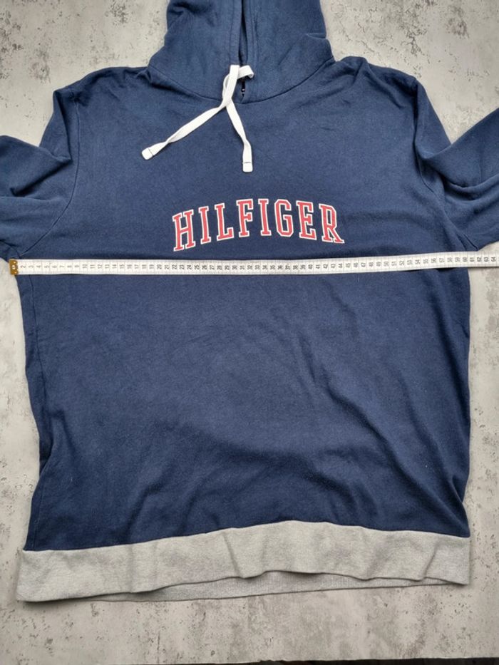 Sweat à capuche Tommy Hilfiger bleu marine – Taille XL Femme (mesures en photos) - photo numéro 6