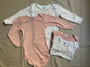 Lot 4 bodys Petit Bateau 24 mois
