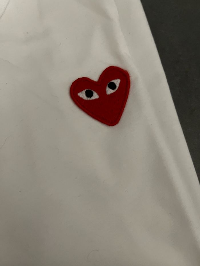 t-shirt comme des garçons blanc - photo numéro 3