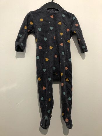 Pyjama velours gris 18 mois Kiabi