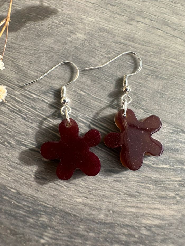 Boucles d'oreilles fleurs - photo numéro 4