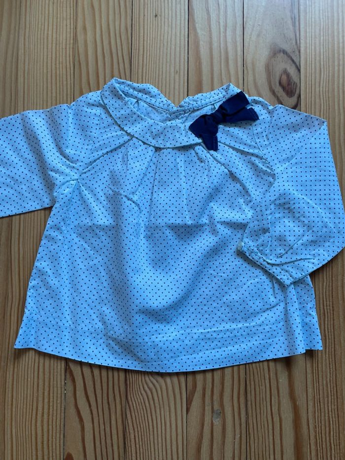 Blouse à pois jacadi 6M