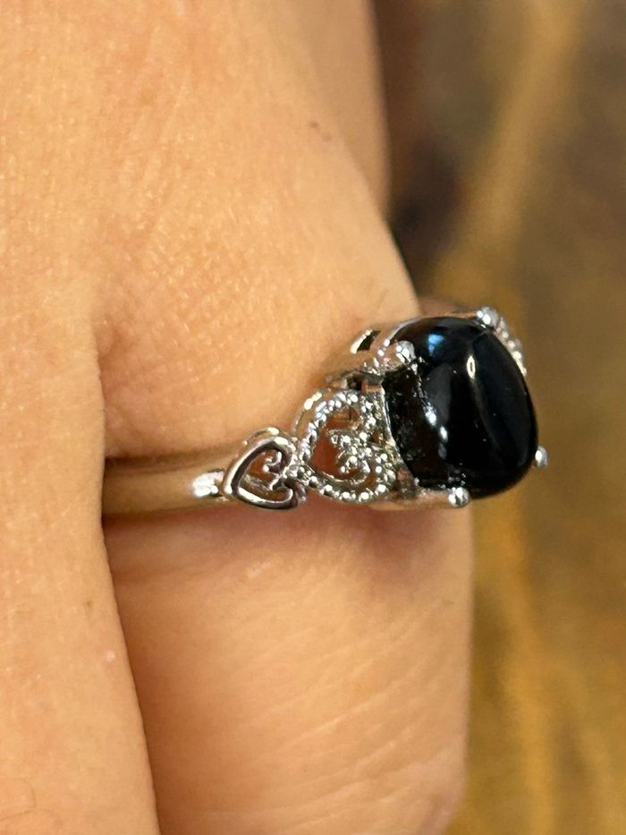 Bague réglable en laiton et en onyx noir – Force & Protection - photo numéro 5
