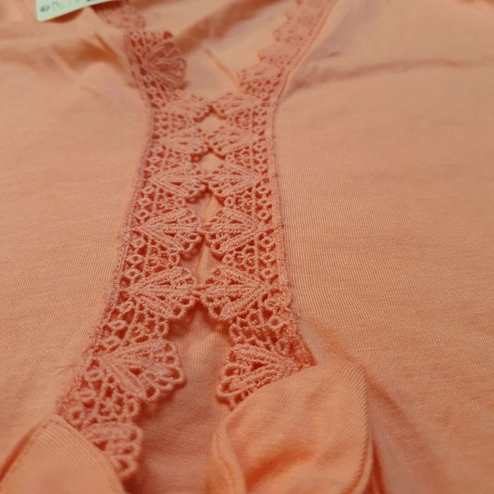 Magnifique haut femme col en V Couleur rose géranium Taille XL Bonobo - photo numéro 6