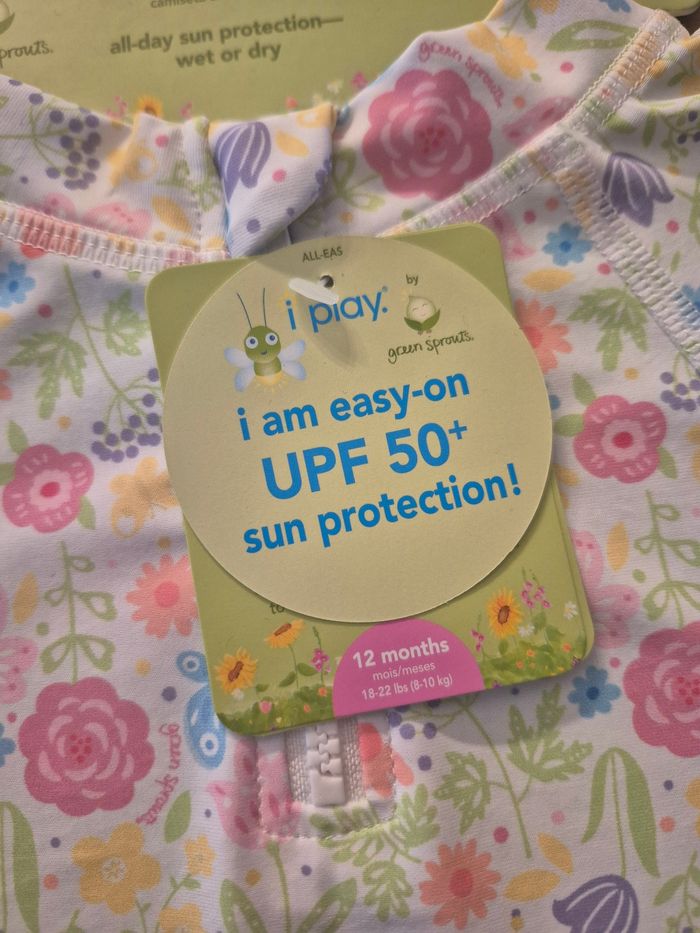 Tee-shirt anti-UV 12 mois iPlay Green Sprouts - photo numéro 2