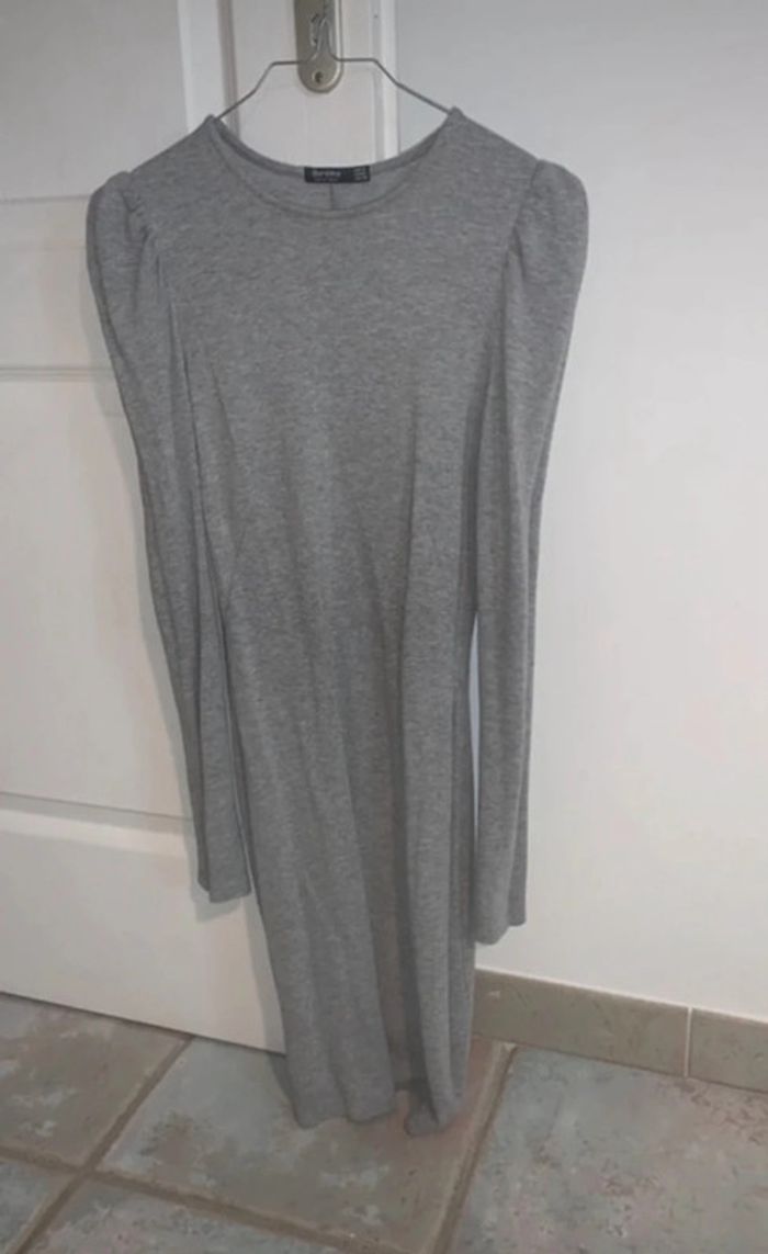 Robe moulante grise, Bershka, femme, taille M