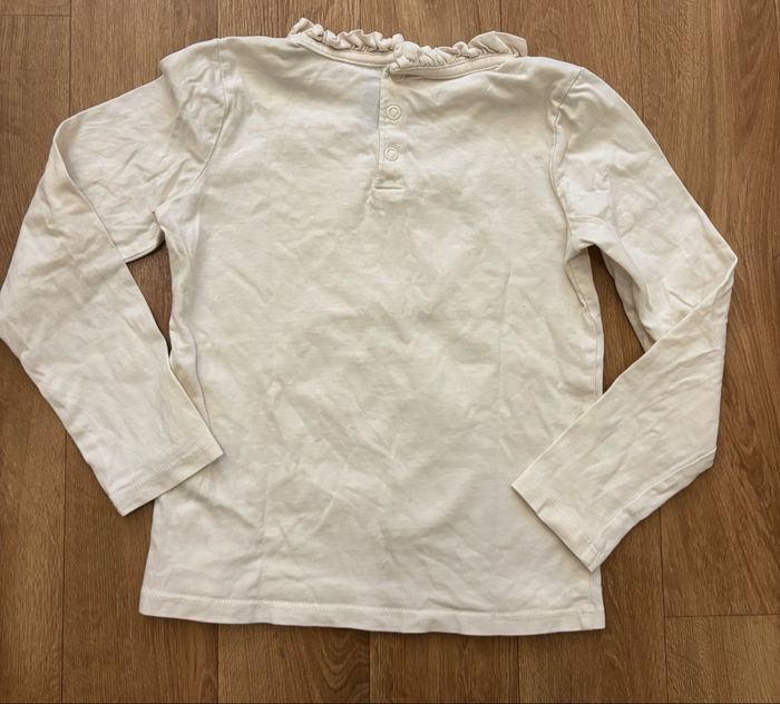 T-shirt crème imprimé cerf fille 7 ans - photo numéro 2