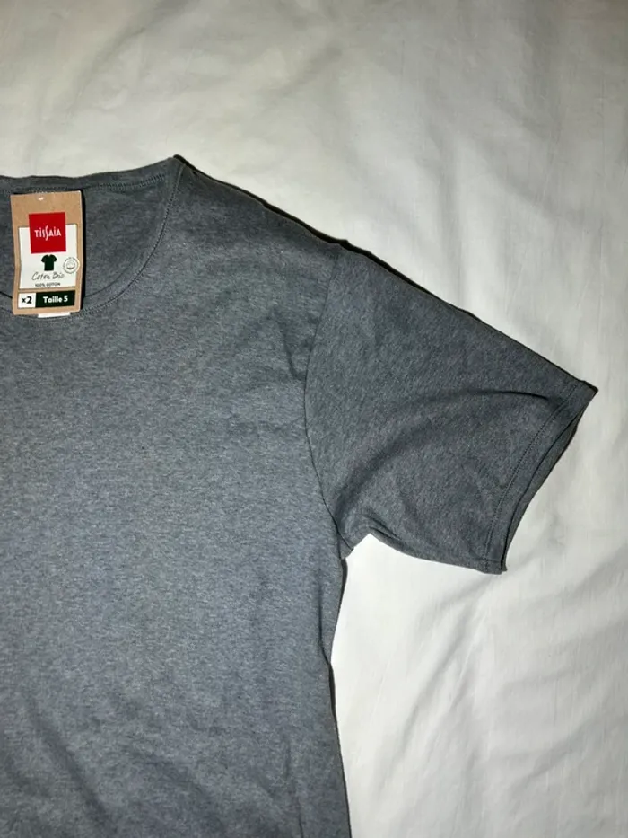 T-shirt gris tissaia - photo numéro 3