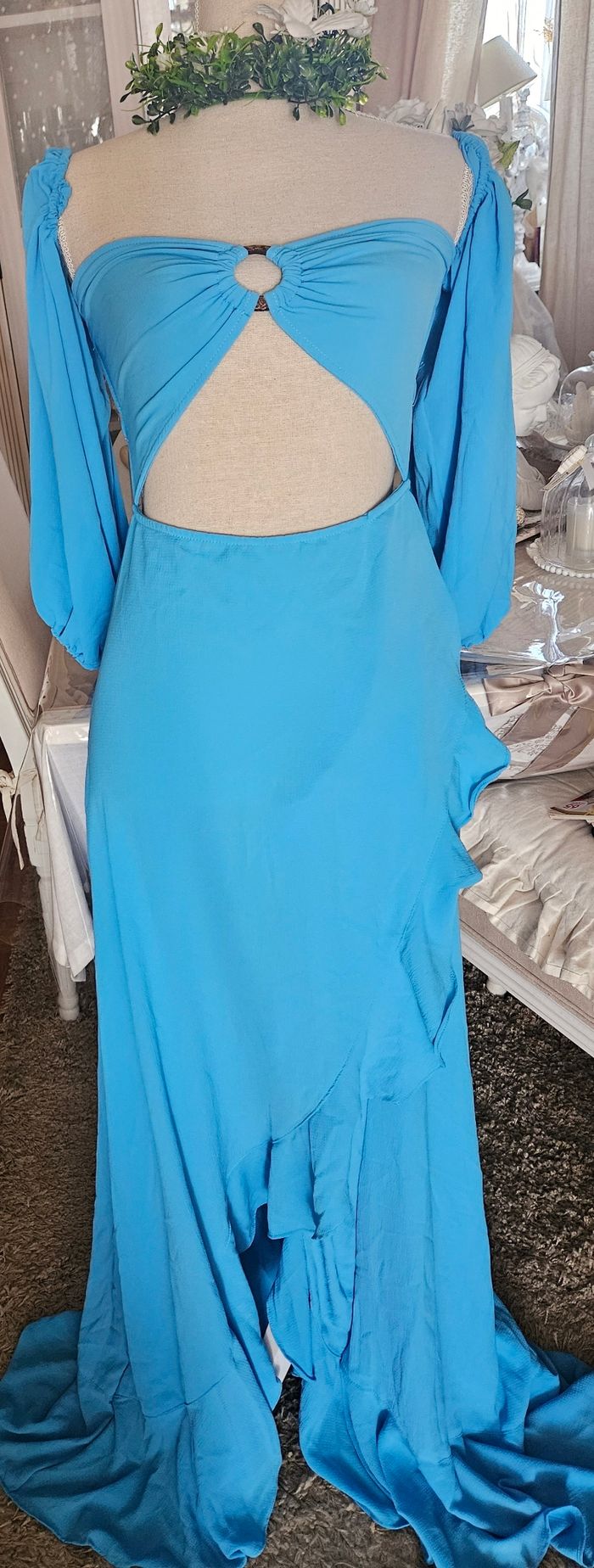 Magnifique robe bleue bohème Shein SXY Taille L Neuve