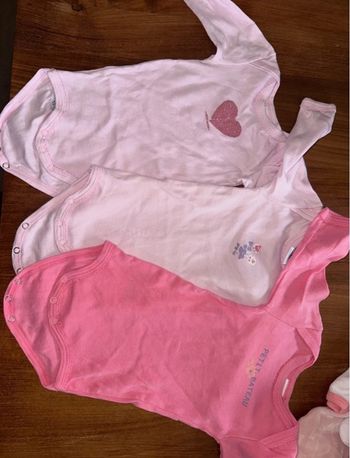 Lot de 3 bodys petit bateau fille