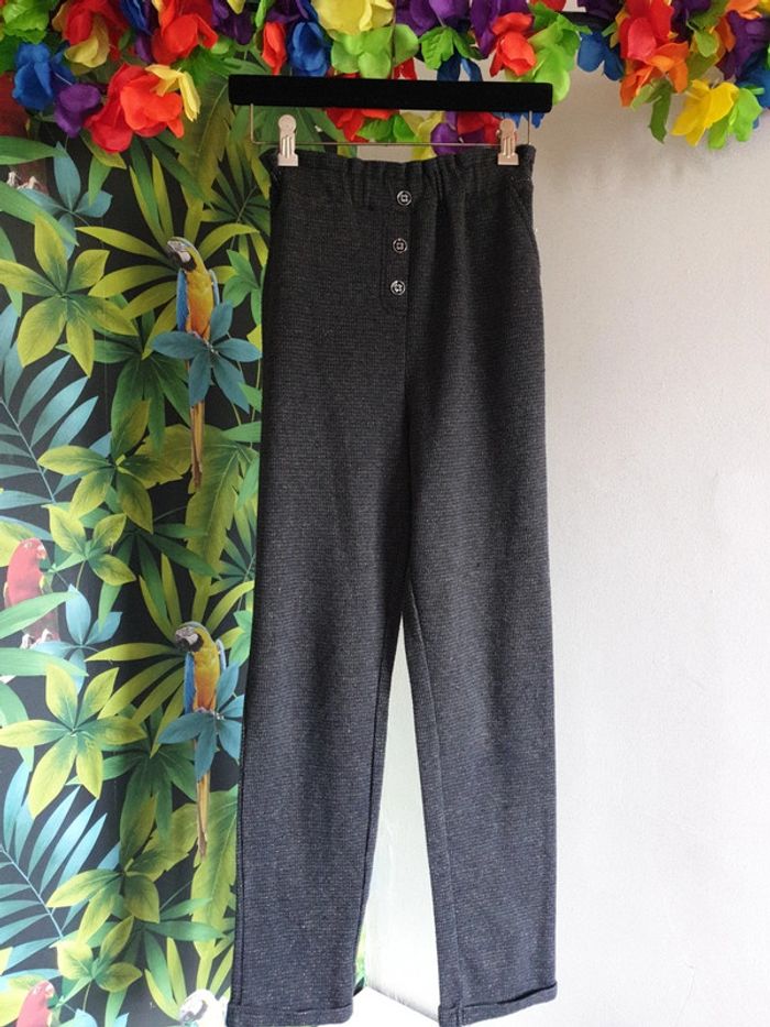 Pantalon taille haute scintillant