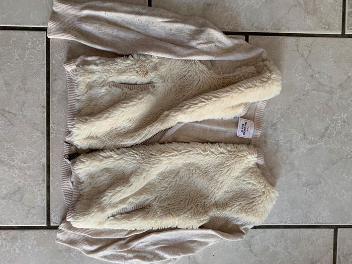 Gilet fille avant fourrure