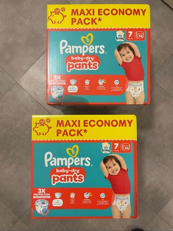 124 couches Pampers baby dry pants 7