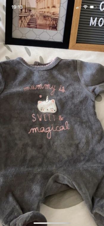 Pyjama naissance licorne