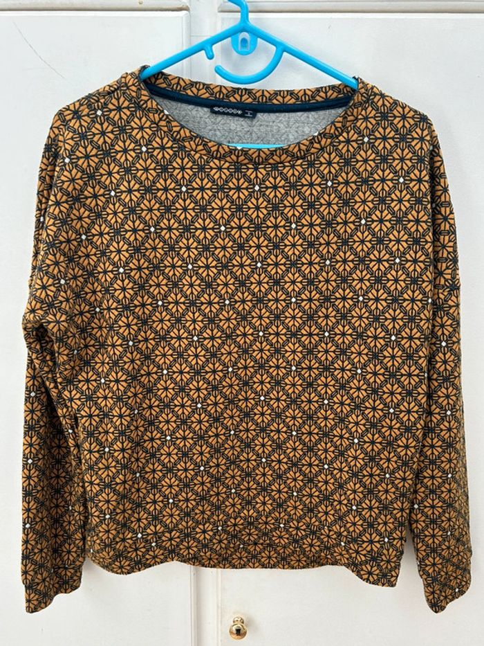 Très beau sweat pull bonobo moutarde femme taille s