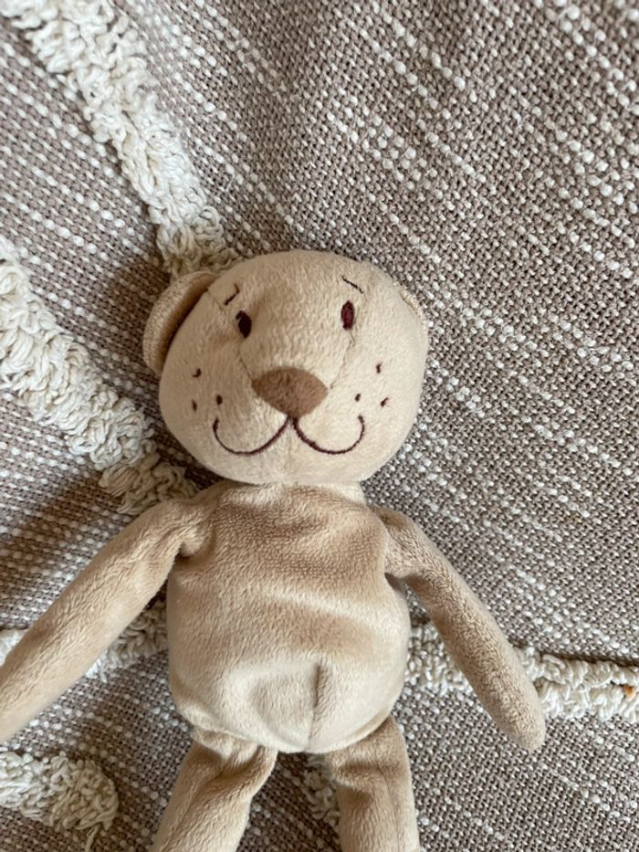 Peluche doudou 24cm IKEA ours singe marron beige très bon état - photo numéro 2