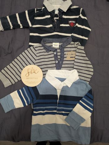 Lot 3 polos ML 6 mois