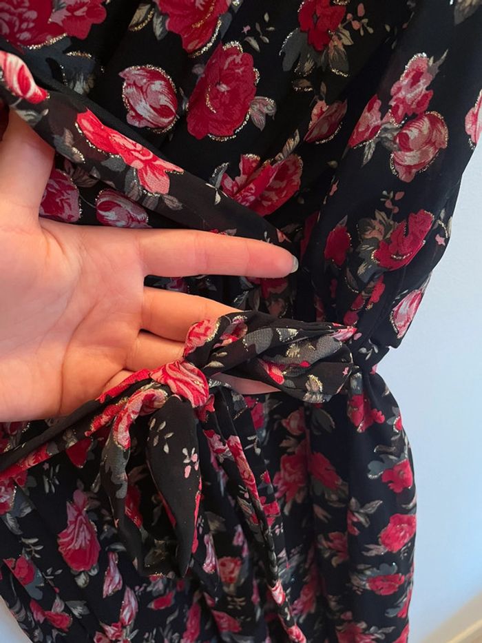 Robe à fleurs ceinturée neuve Made in France - photo numéro 4
