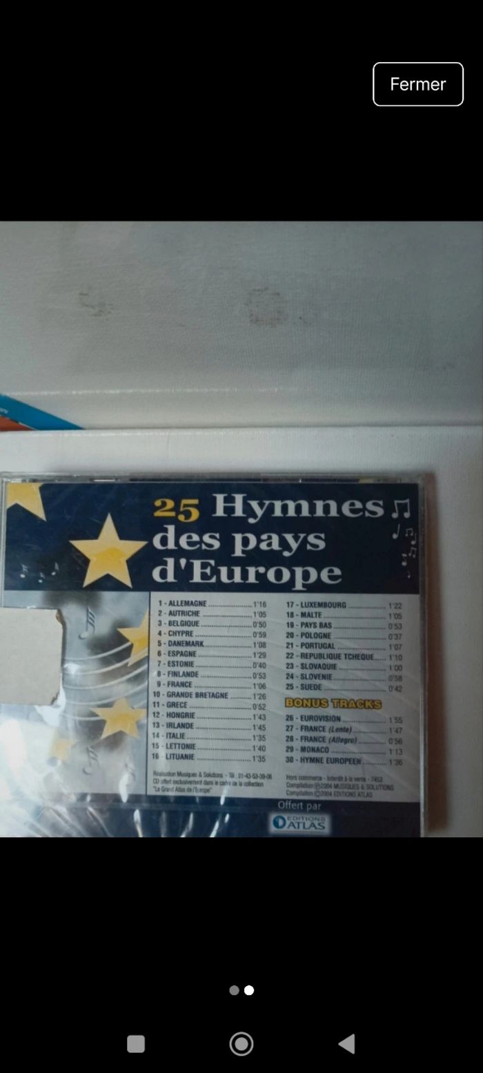 CD – 25 Hymnes des Pays d’Europe - photo numéro 2