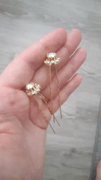 Lot de 2 piques avec strass pour cheveux idéal mariage neuf