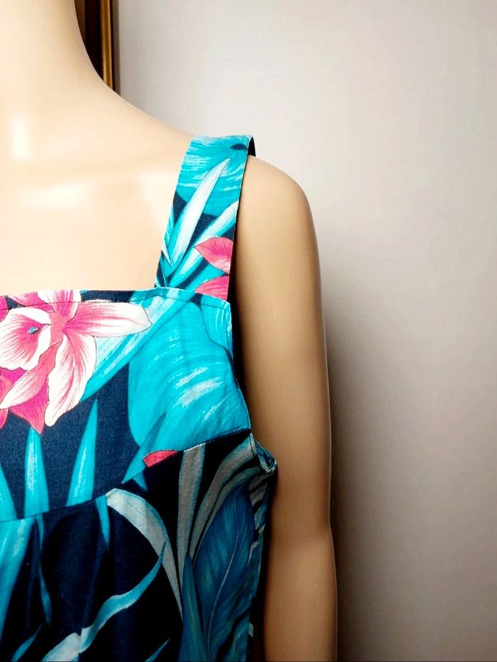 🌴 T.44 - Robe d'été à bretelles - Motif
fleurs tropicales - photo numéro 5