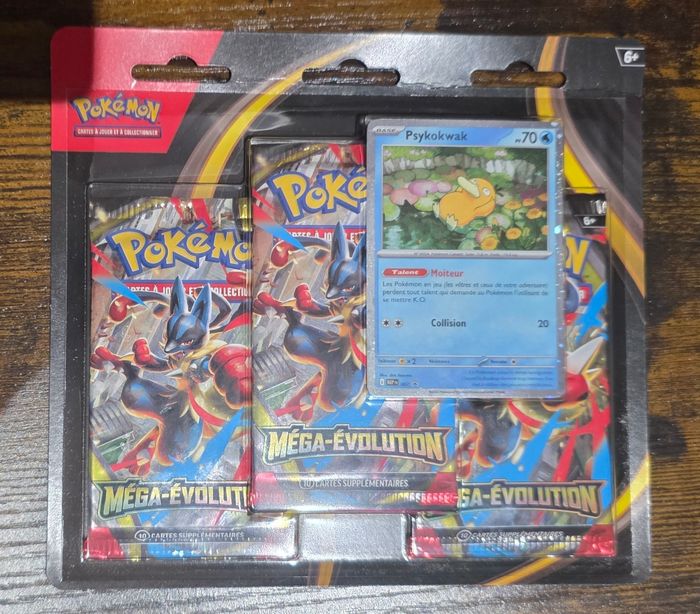 Tripack Pokemon triple illustration Lucario ME01 Mega evolution