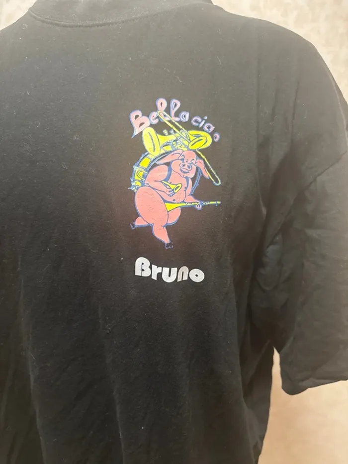 T shirt taille XL personnaliser "Bruno" bellaciao marque clique - photo numéro 2