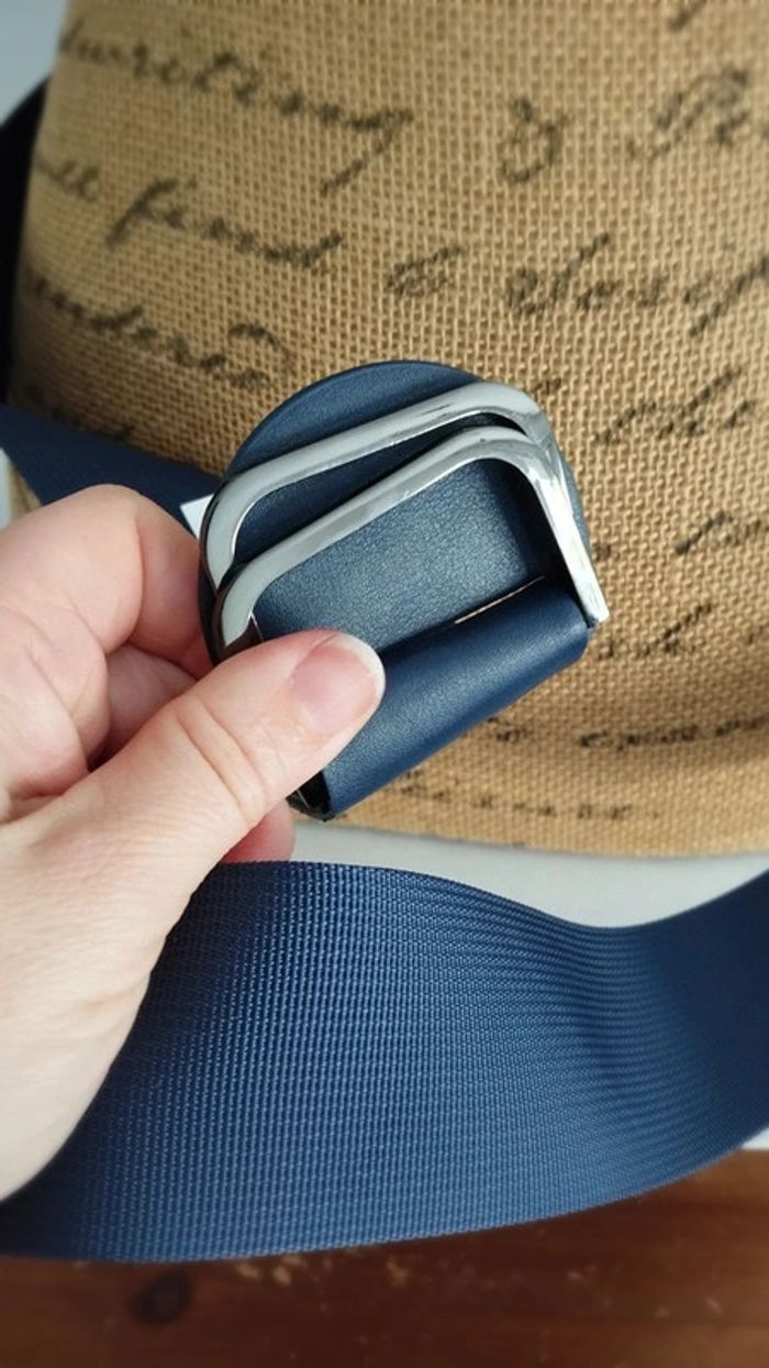 Ceinture ajustable bleu marine synthétique femme 110 cm - photo numéro 8