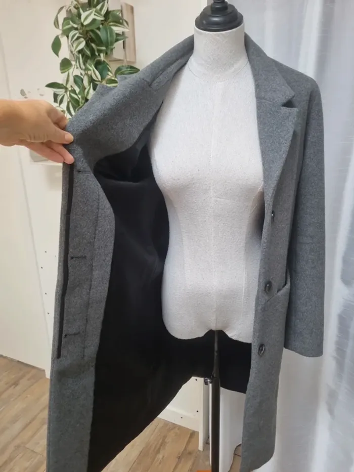 Manteau gris Selected taille 34 - photo numéro 3