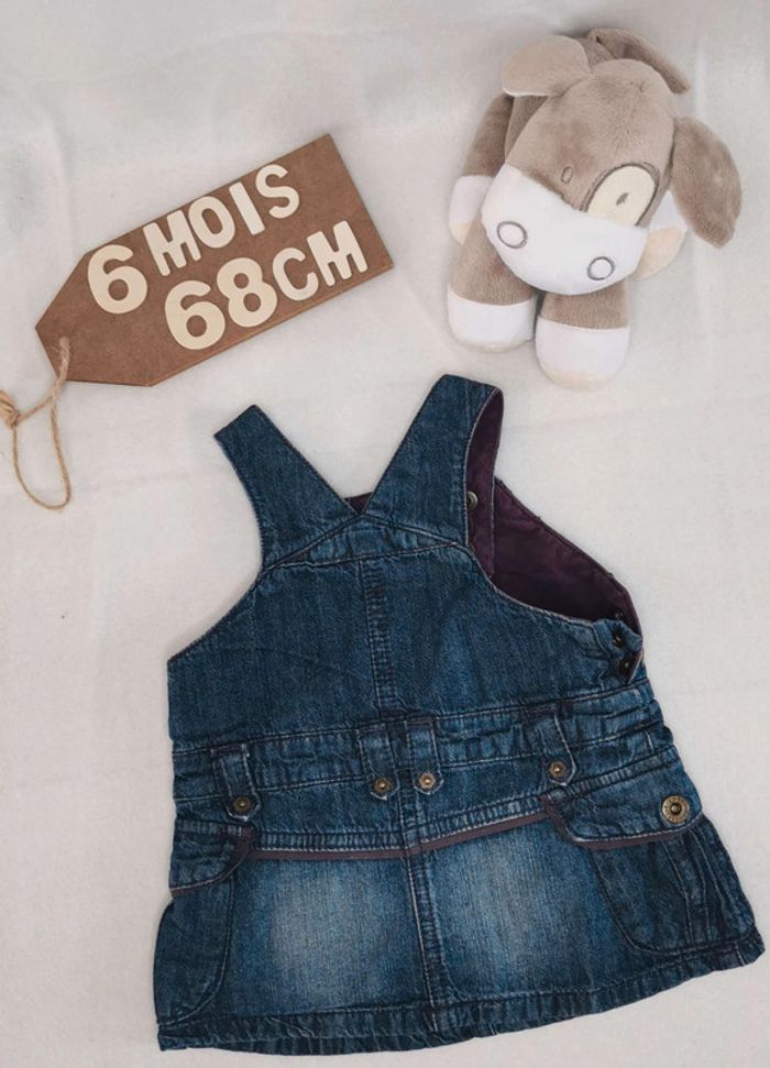 Robe 👣 jean cadet rousselle 6mois/67cm - photo numéro 2