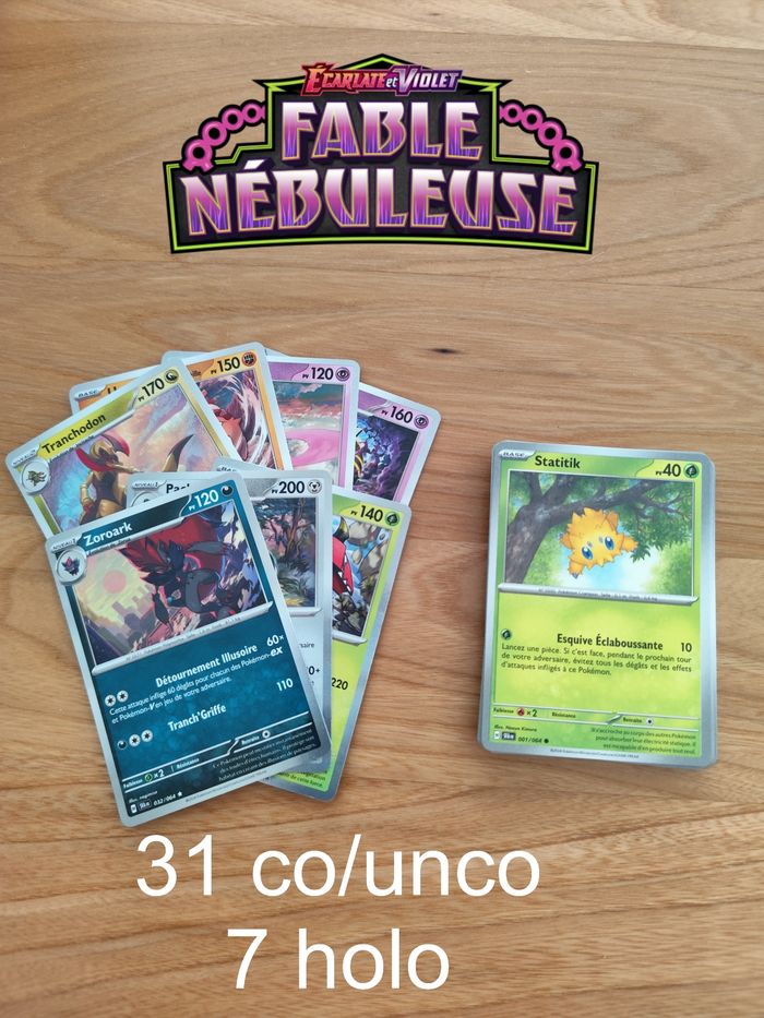 Pokémon fable nébuleuse : lot 38 cartes
