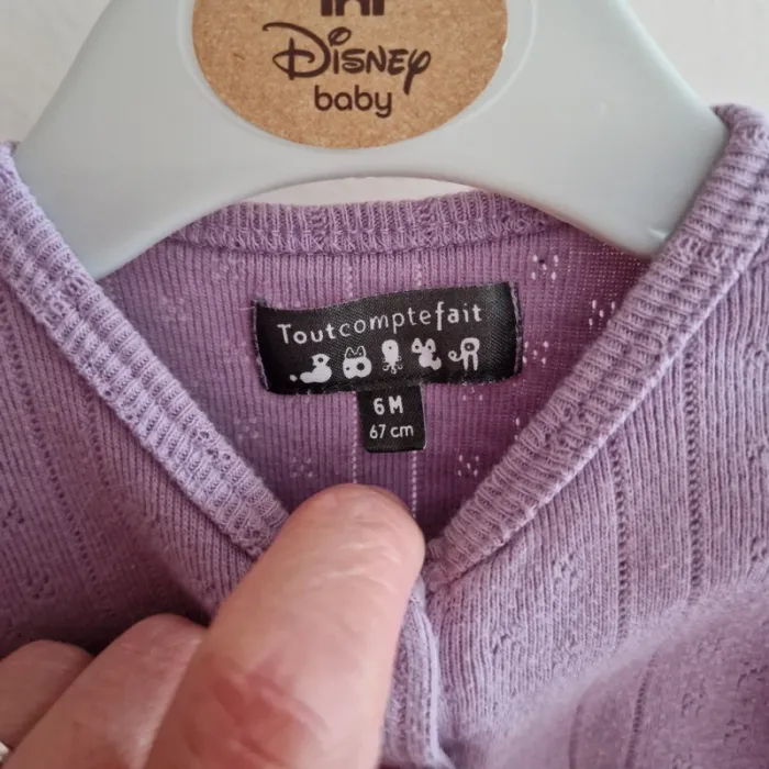 6 mois gilet mauve - photo numéro 2