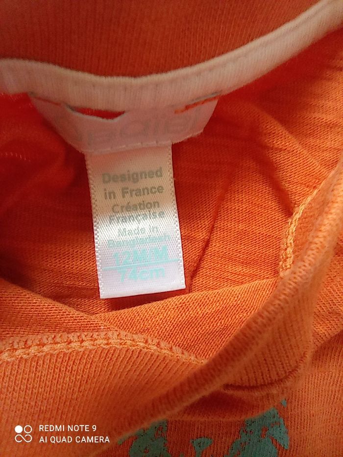 T-shirt fantaisie garçon, Obaibi, taille 12 mois (1 an) - photo numéro 5