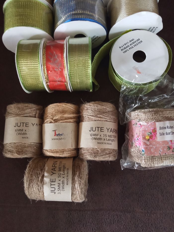 Lot de petites Bobines de Jute et de Rubans - photo numéro 3