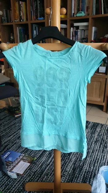 T shirt vert d'eau neuf fille