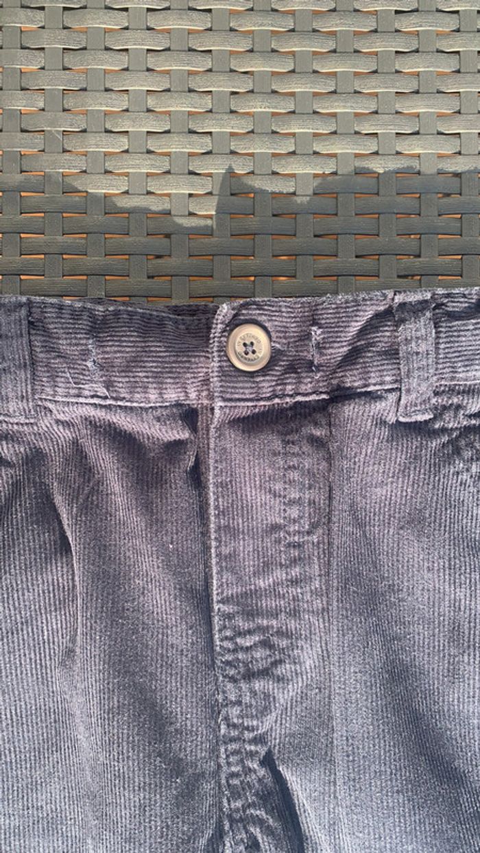 Pantalon velour bleu 10 ans - photo numéro 3