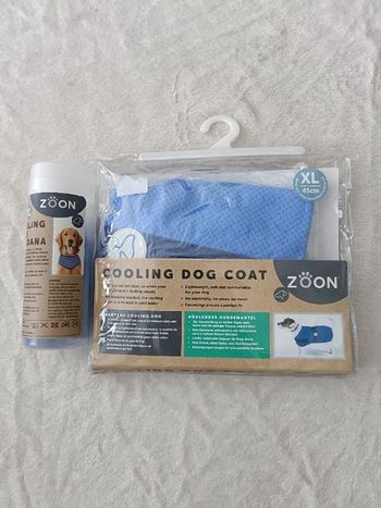 1 manteau de refroidissement et 1 bandana rafraîchissant pour chien en taille L