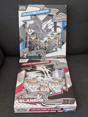 Lot Pokémon 2 Collection Classeur Foudre Noire & Flamme Blanche EV10.5