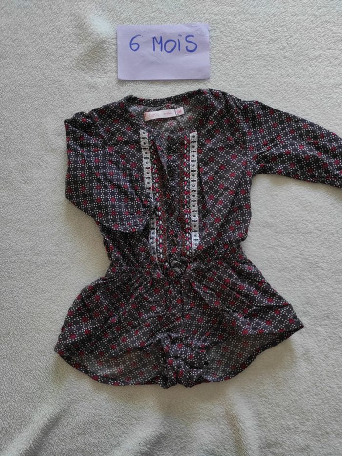 Robe en short manches longues 6 mois