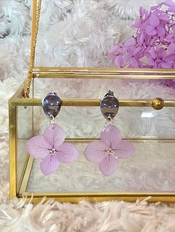 Boucle doreille elora lilas