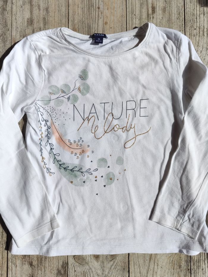 Tee-shirt blanc Nature Mélody - Kiabi - 4 Ans