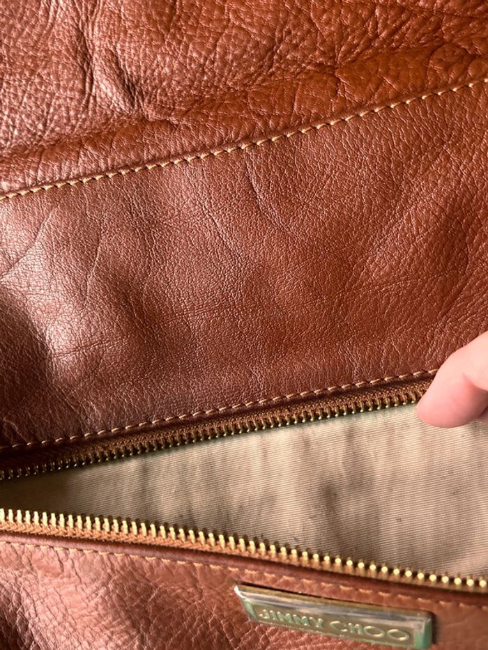Sac marron bandoulière cuir Jimmy Choo - photo numéro 6
