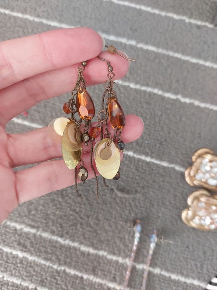 Lot boucles d'oreilles vintage - photo numéro 2