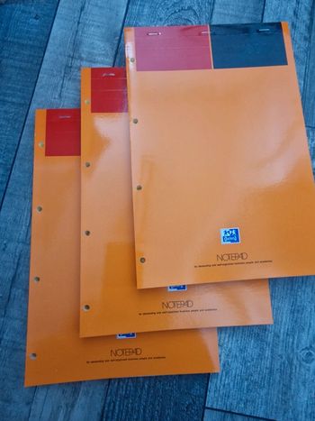 Lot de 3 notepad oxford