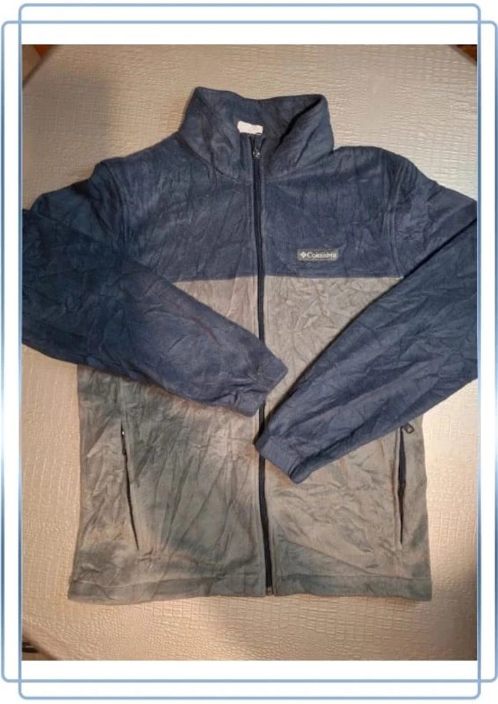 polaire full zip columbia bleu et gris homme - taille L (274) - photo numéro 10